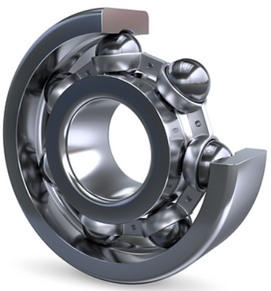 Sección transversal de un rodamiento de acero inoxidable